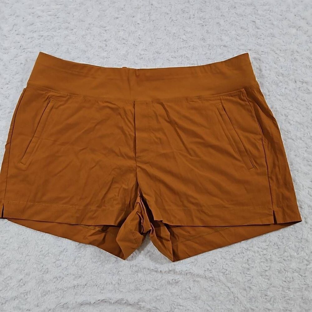 Athleta womens size 20 Orange Trekkie North Hiking Short Vacation Outdoor Travel